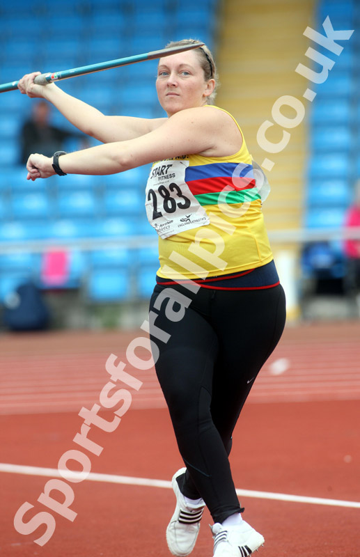 Victoria Lockey (Scarborough AC), senior javelin, Northern Championships, Sport City Manchester